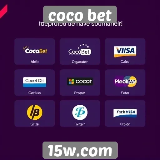 Métodos de pagamento suportados pelo Coco Bet